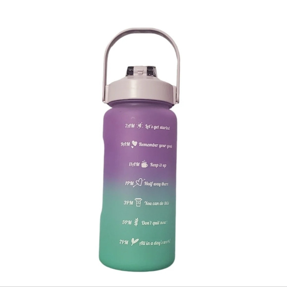 NEW Ombre Water Bottle with Hydration Measurement & Flip-Top Lid 48 oz - Picture 3 of 3